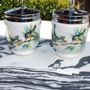 VINTAGE ROYAL WORCESTER PORCELAIN EGG CODDLER’S (2) 1 PAIR MADE IN ENGLAND